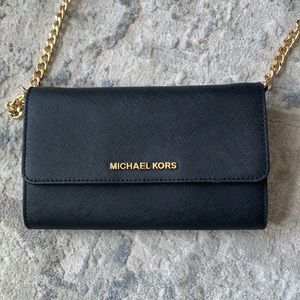 Michael Kors Black Wallet on Chain